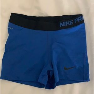 Blue Nike Pro Dri Fit Spandex